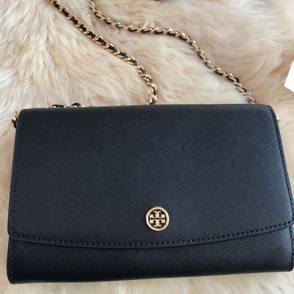 Tory Burch Black ROBINSON CHAIN WALLET - Picture 4 of 9